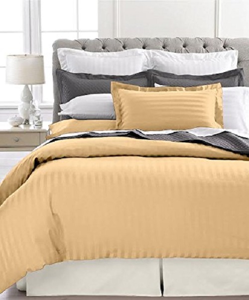 Ultra Soft 1800 Series 3 PC Striped Duvet Set (Full/Queen, Sand Stone)