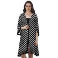 thumbnail image 1 of Moomaya Gilet Imprimé à Ouverture Frontale Manches 3/4 Georgette Couverture de Plage pour Femmes, 1 of 6