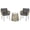 Kaki et Gris, variante sur Outsunny Ensemble de Mobilier de Patio en Osier 3 Pcs, Ensemble Bistro en Rotin, Gris