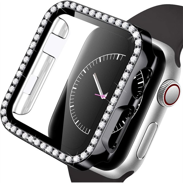 Apple Watch Case 42mm Series 3/2/1 Bling Rhinestone Apple Watch Protective Case Bumper Frame Screen Protector Case Cover for iWatch Series 42mm