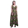 thumbnail image 1 of Bimba Floral Femmes Imprimé Sans Manches Long Maxi Strappy Bohème BeachDress-X-Small, 1 of 4