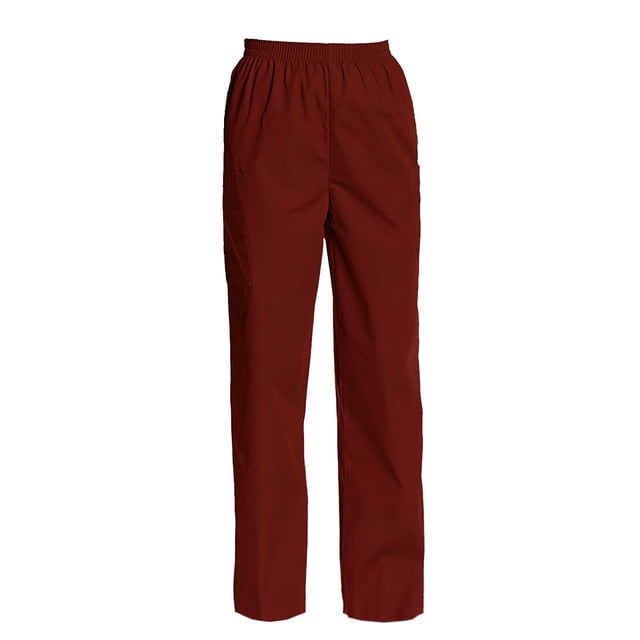 Women's Full Elastic Waist Cargo Scrub Pants