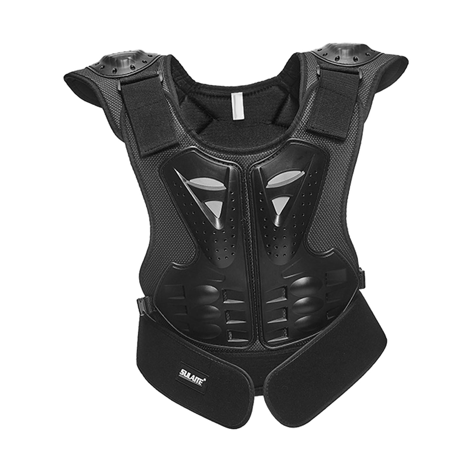 Veste de Moto Protection de Poitrine Vêtement Protecteur de Cyclisme Veste pour Motocross Couleur Noire m