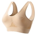 thumbnail image 1 of Women's Rhinestone Sports Bra - Hollow Back Design w/ Wide Strap Support | Anti-Sagging Wireless Bra for Workouts & Mature Figures, 1 of 2