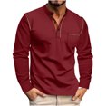 thumbnail image 1 of Birdeem Men Casual Solid Color Button Short Sleeve Turndown Collar Blouse Shirt, 1 of 1