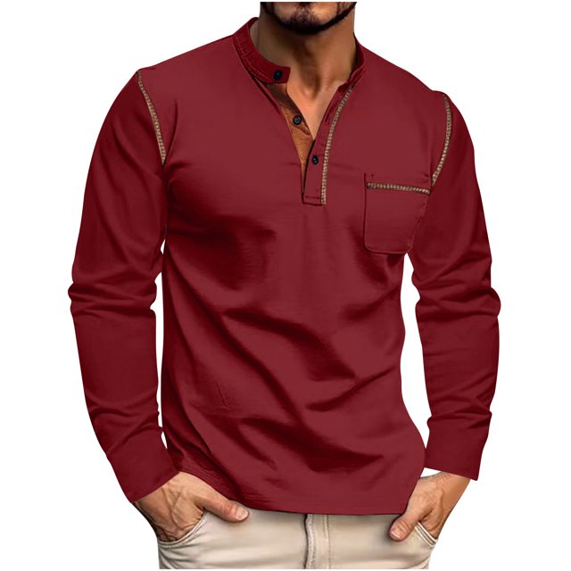 Birdeem Men Casual Solid Color Button Short Sleeve Turndown Collar Blouse Shirt