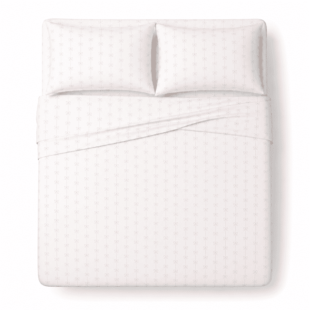 Mainstays Kids 220TC Cotton Bows Double, 4 Piece Sheet Set