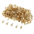 thumbnail image 4 of jifeng 100 Pack Metal Bunt Brads Pattern Clips DIY Mini Colorful Brads for Scrapbooking 4.5x8mm Golden, 4 of 6
