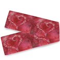 thumbnail image 1 of Chemin de Table Cœurs Rouges Romantiques Amour 13x70 Pouces Double Face Chemins de Table Fête des Mères Lavable Tissu Floral Cuisine Salle à Manger, 1 of 2