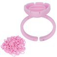 thumbnail image 4 of Eyelash Glue Rings, Plastic Material Quick Blossom Cup Separate Design  For To Hold Eyelash Glue For Easy Grafting Pink,Light Blue,White, 4 of 8