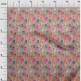 thumbnail image 3 of oneOone Velvet Dark Peach Fabric Kalamkari Fabric For Sewing Printed Craft Fabric By The Yard 58 Inch Wide, 3 of 5