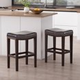 thumbnail image 2 of Noble House Tabouret de Comptoir Sans Dossier Intérieur, Ensemble de 2, Marron, 2 of 11