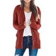 thumbnail image 1 of CEHVOM Women's Knit Cardigans Loose Slouchy Oversized Wrap Chunky Pocket Sweaters Coat, 1 of 8