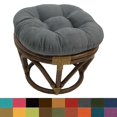 thumbnail image 2 of International Caravan Bali Rattan Papasan Cushion Stool-Aqua Blue, 2 of 5