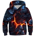 thumbnail image 1 of Zwiiyzr 2025 4-14 Ans Garçons Sweat à Capuche Oversize Motif Manches Longues T-Shirt Imprimé Col Rond Noir, 1 of 3