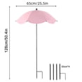 thumbnail image 2 of Large Garden Parasol for Potted Plants | Outdoor Sun & Rain Protection Umbrella with Stake | 47" Shade Canopy | Durable Metal Frame & Rubberized Cloth Cover, 2 of 5