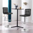 thumbnail image 2 of Set of 2 Bar Stool, Comfortable Swivel Adjustable PU Leather Bar Chair with Backrest, Soft Cushioned Seat, Footrest, Sturdy Metal Frame, Barstools for Kitchen, Pub (Black, White, Brown, Red), 2 of 8