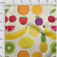 thumbnail image 2 of oneOone Rayon Cream Fabric Fruits Sewing Material Print Fabric By The Yard 56 Inch Wide, 2 of 4