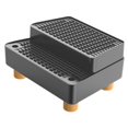 thumbnail image 2 of S SERENABLE Automatic Cat Litter Box Ramp 2 Steps Waterproof Pad Mat with Non Slip Feet Leakproof Cat Litter Stair for Small Elderly Cats Dark Grey, 2 of 9