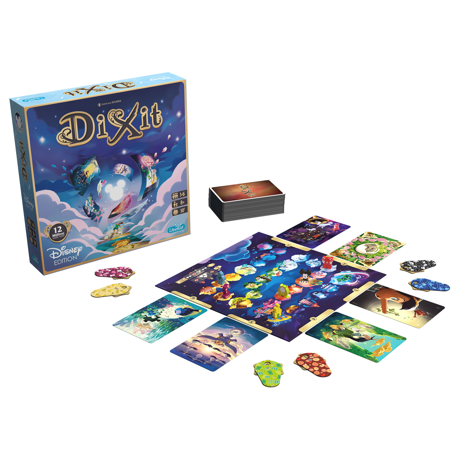 Asmodee - Dixit: Disney Edition - Board Game for Adults & Children from 8 Years - Dreamlike Card Game - Communication by Image - 3 to 6 Players - 30 Min - English Version - Libellud