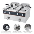 thumbnail image 4 of Commercial Deep Fryer,Dual 8L Commercial Countertop Fryer - 1800W Stainless Steel with Removable Basket, Drain Valve & Timer, Adjustable Temp Control for Restaurants & Home Use, 4 of 6
