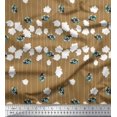 thumbnail image 1 of Soimoi Velvet Fabric Stripe & Floral Artistic Printed Fabric 1 Yard 58 Inch Wide, 1 of 3