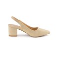 thumbnail image 3 of BLISSFUL STEP Women's Block Heel Pumps Slingback Heels Beige 6, 3 of 8