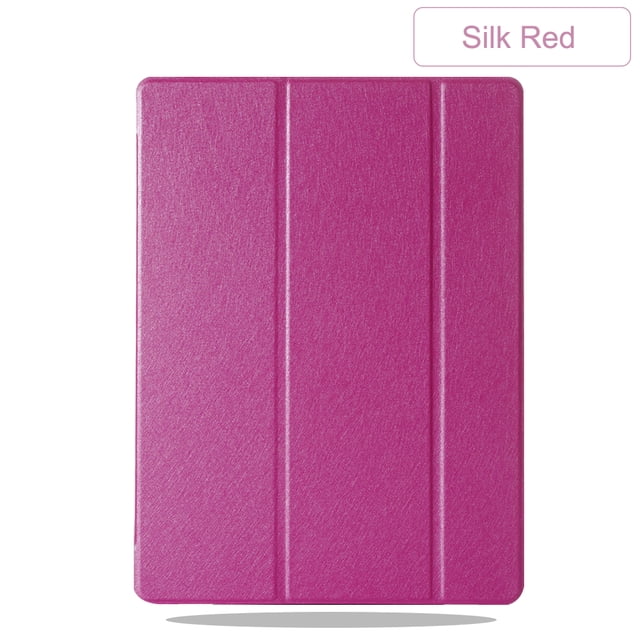 Tablet Case for iPad 5th 6th 7th 8th 10th Generation Leather Stand Cover Apple iPad 10.2 9.7 11.0 Funda Smart Protective Shell Silk Red ipad 9.7 2018 6th