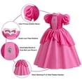 thumbnail image 3 of KAWELL Princess Peach Costume pour Filles, Super Frères Enfants Princess Peach Robe Halloween Cosplay Déguisement, 3 of 6