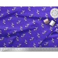 thumbnail image 2 of Soimoi Modal Satin Fabric Footprint,Cheese & Rat Kids Print Fabric by Yard 42 Inch Wide, 2 of 3