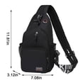 thumbnail image 2 of EGNMCR Zipper Lock Changeable Shoulder/Double Shoulder Strap Bag Messenger Backpack With Headphone Hole With 2 Side Mesh Pockets Strap Backpack Hiking Backp chest pack, 2 of 8