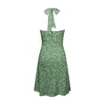 thumbnail image 4 of Women Summer Sleeveless Neck Casual Dress Spring Boho Floral with Casual Summer Clothes for Women Pocket Elastic Waist Ruffle Linen Dress Women Mini Dresses, 4 of 5