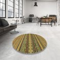 thumbnail image 3 of Ahgly Company Indoor Rectangle Abstract Orange Gold Oriental Area Rugs, 2' x 5', 3 of 6