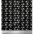 thumbnail image 1 of Soimoi Polyester Crepe Fabric Cloud,Fish & Yacht Nautical Print Fabric by The Yard 52 Inch Wide, 1 of 3