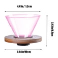 thumbnail image 3 of PRETXORVE Coffee Coffee Colored Glass Mug Portable Glass Hand Brewed Coffee Mug Drip Reusable Removable Wooden Base, 3 of 6