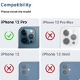 thumbnail image 2 of 3 Pack Camera Lens Protector for iPhone 12 Pro, 9H Hardness Tempered Glass, Ultra HD, Anti-Scratch, Case Friendly [Does not Affect Night Shots], 2 of 7