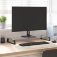 thumbnail image 1 of vidaXL Monitor Stand Black 80x35x8 cm Tempered Glass and Metal, 1 of 5