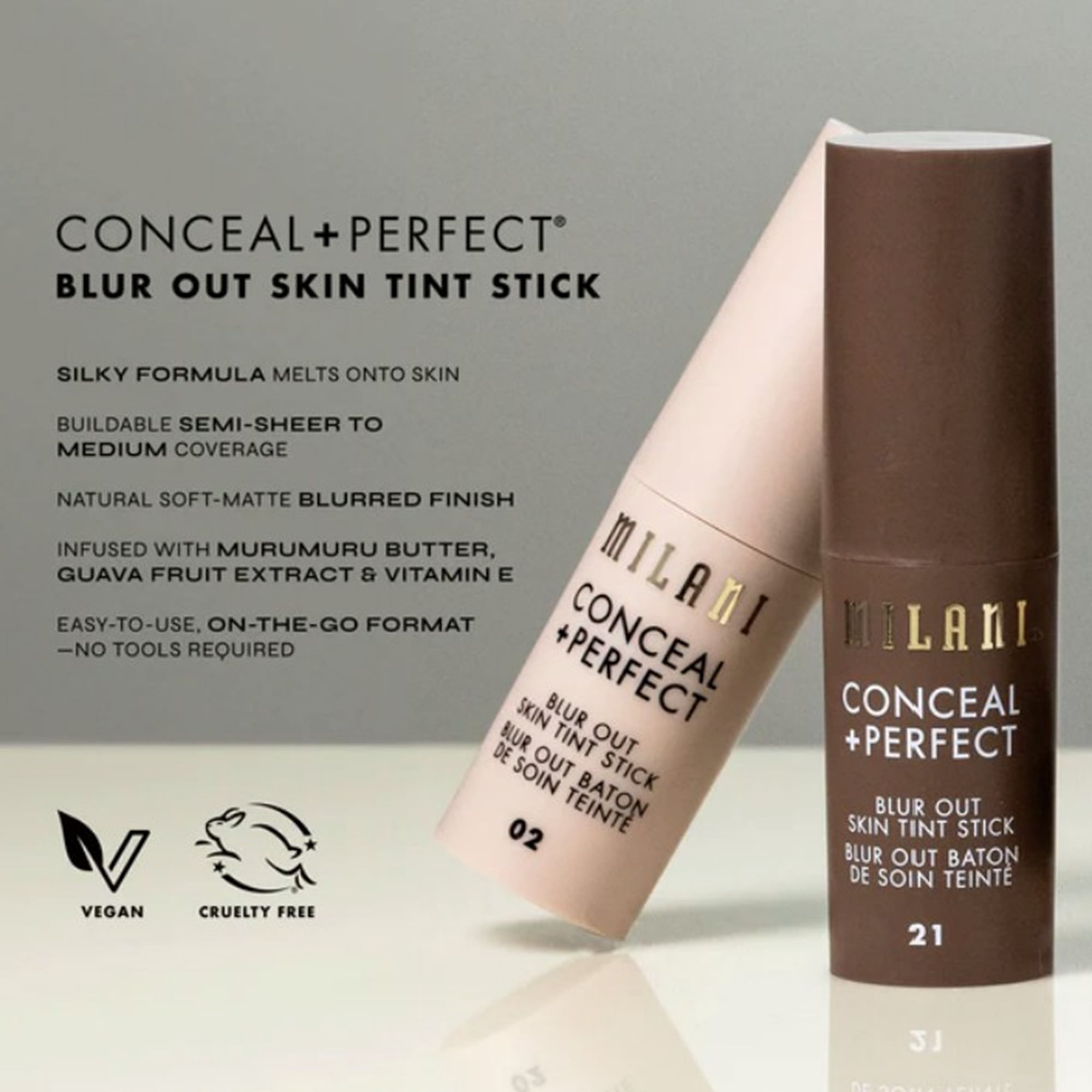 Milani - Conceal + Perfect Blur Out Skin Tint - 09 Light Medium avec nuance dorée beige - 1 pièce