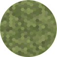 thumbnail image 1 of Ahgly Company Tapis d'Intérieur Rond Lavable en Machine Vert Transitionnel Oignon Vert, 5 Pieds Rond, 1 of 7