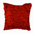 thumbnail image 1 of The HomeCentric Housse de Coussin Housses de Coussin Lot de 2 22x22 Pouces (55x55 cm) Housses de Coussin Rouges Style Vintage Volants Shabby Chic Housses de Coussins Décoratives Satin Housses de Coussin Carrées Unies-Vintage Rouges, 1 of 3