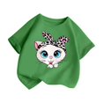 thumbnail image 3 of PMVFHDE T-Shirts d'Été Décontractés pour Filles, T-Shirt Graphique Mignon à Col Rond et Manches Courtes pour Fille, T-Shirt d'Été Décontracté Vert, 11-12 Ans, 3 of 5