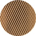 thumbnail image 1 of Ahgly Company Tapis d'Intérieur Rond Lavable en Machine Rouge Brun Transitionnel, 8 Pieds Rond, 1 of 7