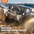 thumbnail image 2 of VEVOR Electric Winch Truck 18,000 lb Steel Cable IP65 Waterproof Remote Control, 2 of 9