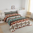 thumbnail image 3 of Erosebridal Tribal Aztec Bedding King Comforter Set, Bohomian Hippie Down Comforter, Triangle Geometric Decor, Reversible, 3 of 7