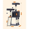 thumbnail image 3 of FEANDREA Cat Tree, Cat Tower, 45.3-inch Cat Condo with Scratching Posts, Ramp, 2 Plush Perches, Cat Cave, for Small Spaces, Apartment, Smoky Gray, 3 of 5