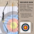 thumbnail image 2 of Outdoor Recurve Bow and Arrow Set 40 Pounds Adult Professional Hunting Bow and Arrow Shooting Practice Arrow Set Accessories, 2 of 10