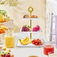 thumbnail image 4 of Rvkxad 3-Tier Cupcake Stand, Rectangular Plastic Serving Tray for Parties and Events, Tiered Dessert Display, Cake Stand, 4 of 5