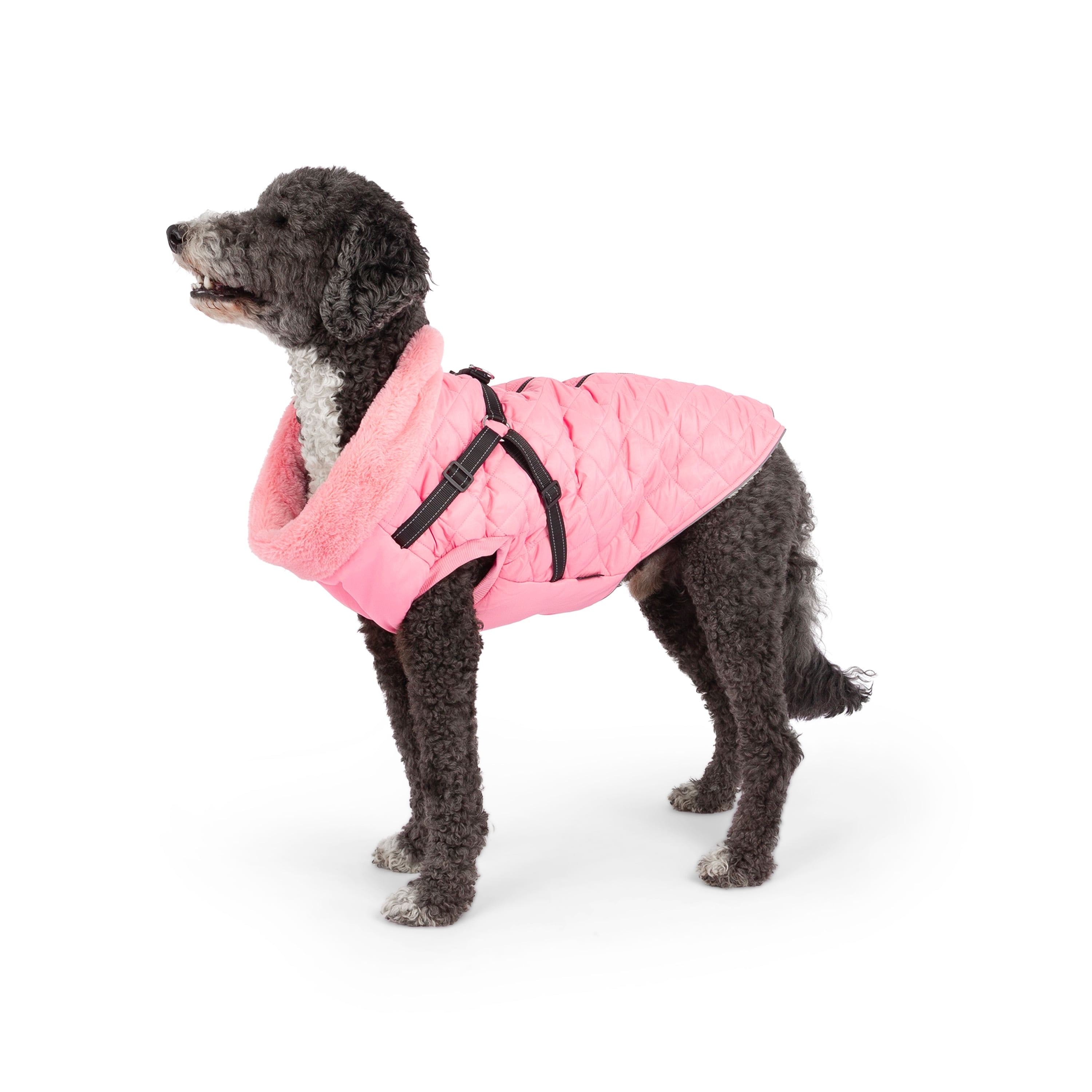 One Paw, Veste Matelassée Légère pour Chien avec Harnais, Rose