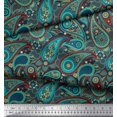 thumbnail image 2 of Soimoi Polyester Crepe Fabric Floral & Paisley Printed Fabric 1 Yard 42 Inch Wide, 2 of 5