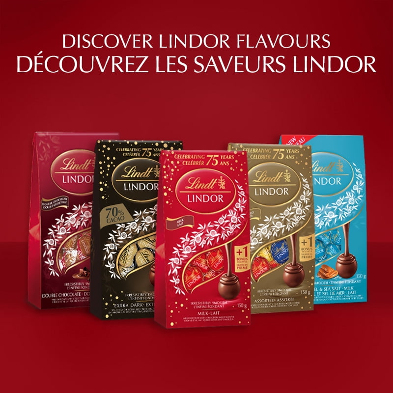 Lindt LINDOR Double Chocolate Truffles, 150-Gram Bag